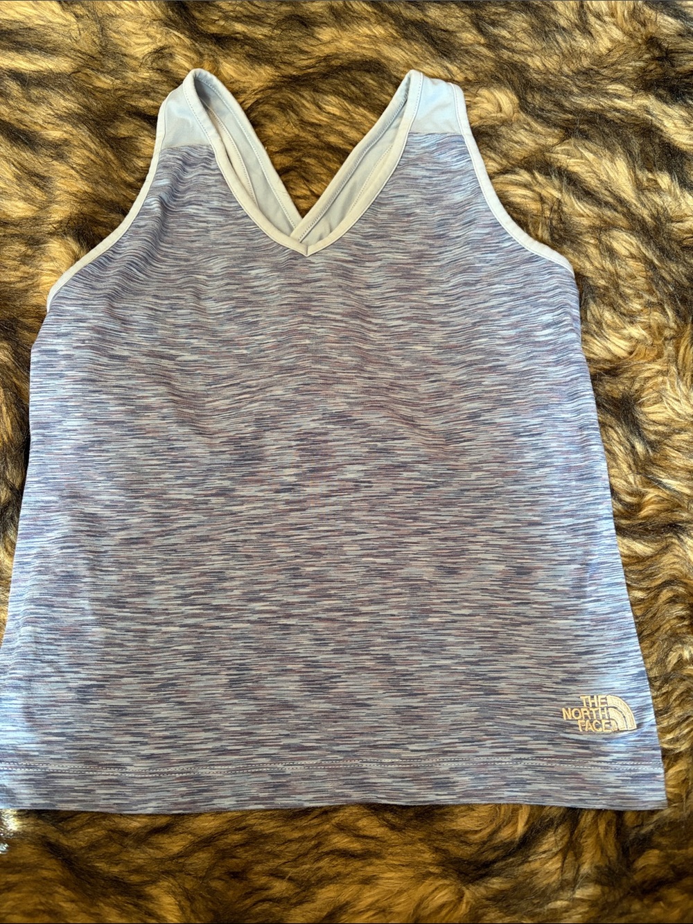 The North Face Women’s Light Blue Heathered V-Neck Tank Size L